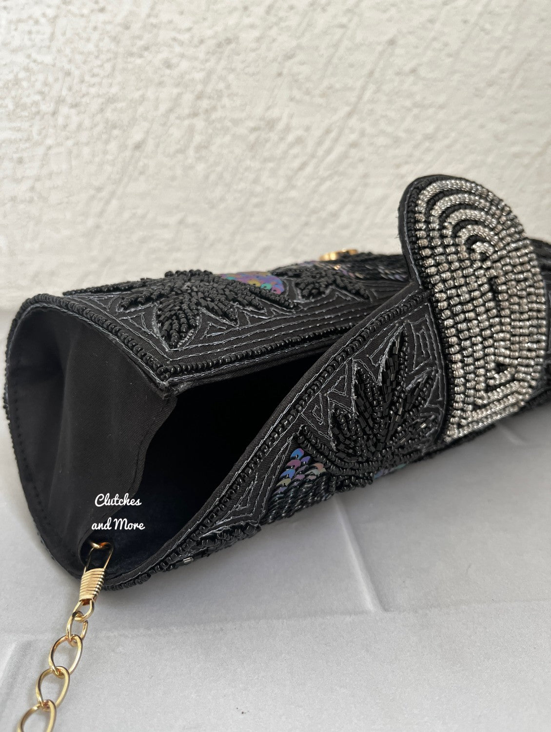 Black Parchment Clutch