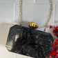 Black beauty agate clutch