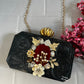 Black beauty agate clutch