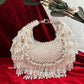 Alice Premium White Crystal Moon Bag