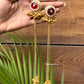 Jannat String Earrings Ruby