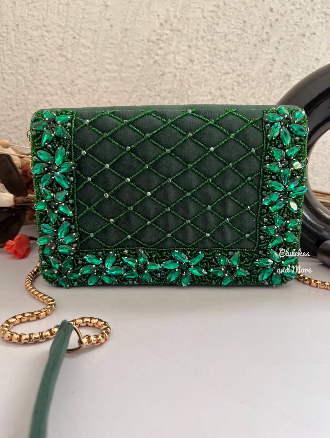 Green Galore Box Clutch