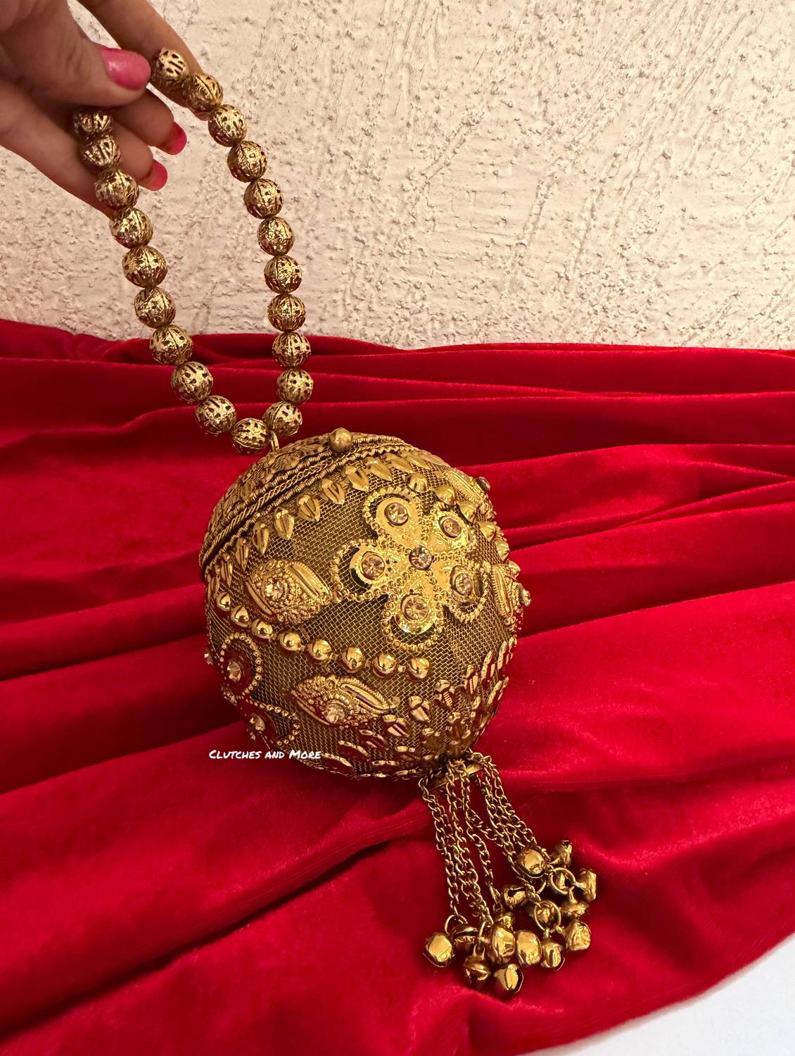 Mini Metal Potli Bag Gold