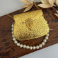 Mini Brass Clutch with Pearl Handle