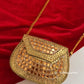 Mirror Brass Clutch Mini Gold