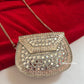 Mirror Brass Clutch Mini Silver