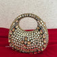 Kiana Kundan Clutch Mini Nude Gold