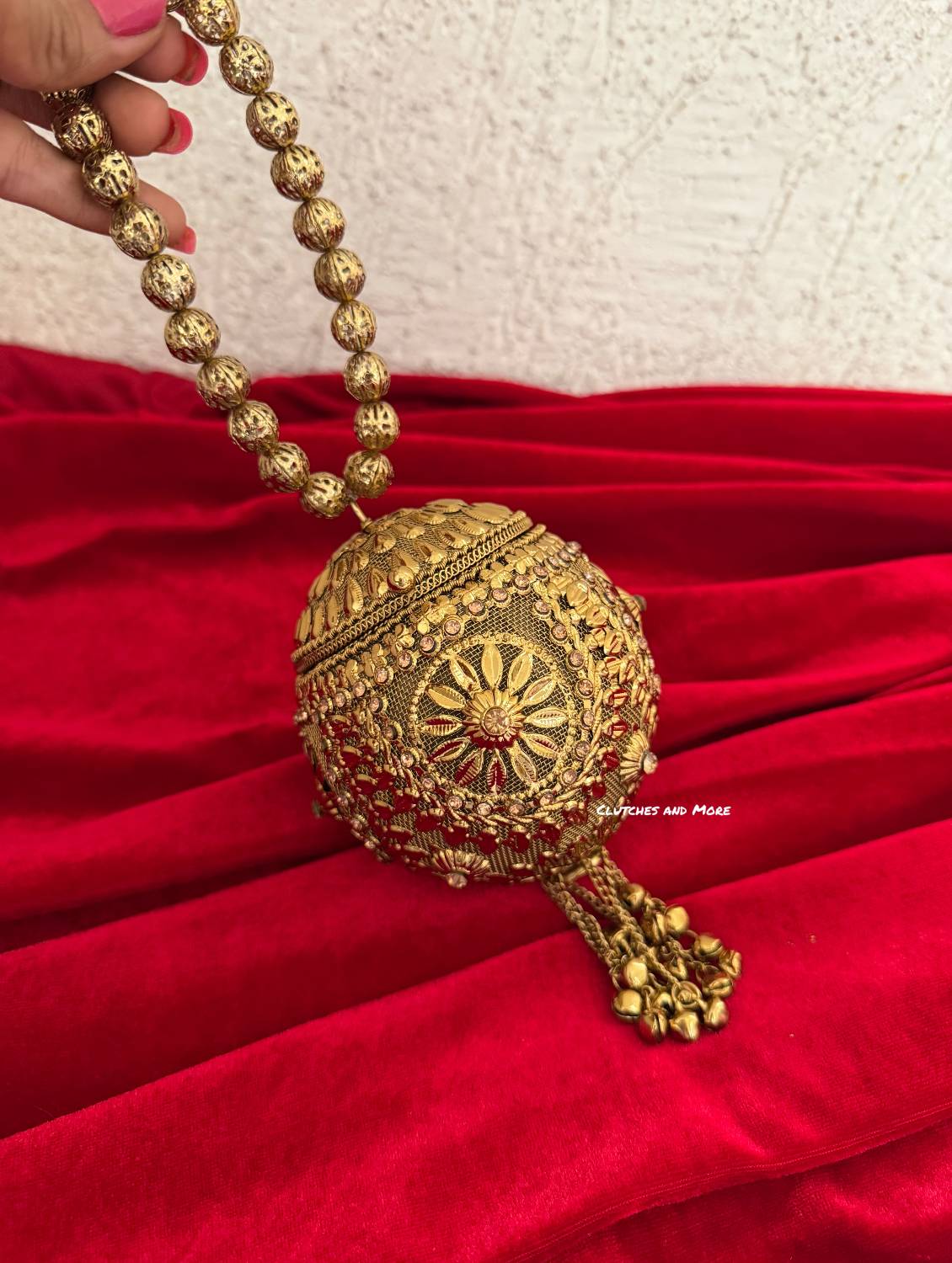 Mini Metal Potli Bag Gold