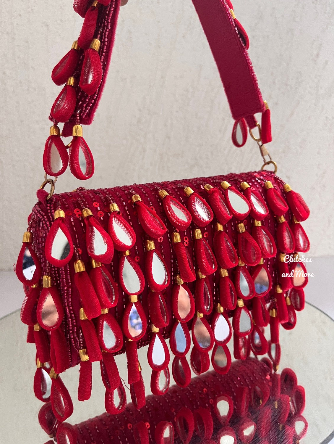 Mirror Flap Bag Red