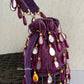 Mirror Tassel Potli Purple Wine