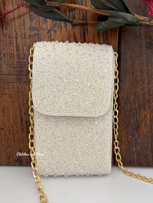Claire Mobile Sling Cum Waist Bag White