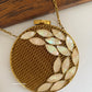 Mother of pearl Luxury Clutch Gold