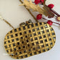Criss Cross Capsule Mother of Pearl Luxury Clutch