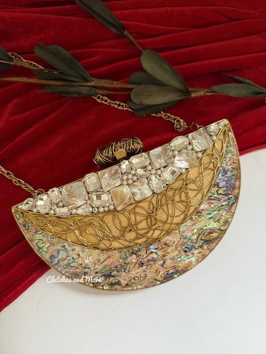 Luna Mother Of Pearl Luxury Clutch