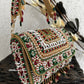 Luxe Multicolored Beaded Flap Bag