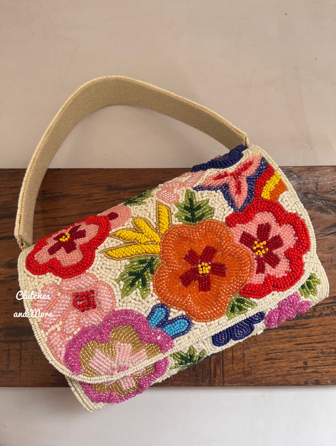 Phool Flap Bag White