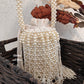 Snow White Pearl Bucket Bag