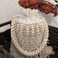 Snow White Pearl Bucket Bag