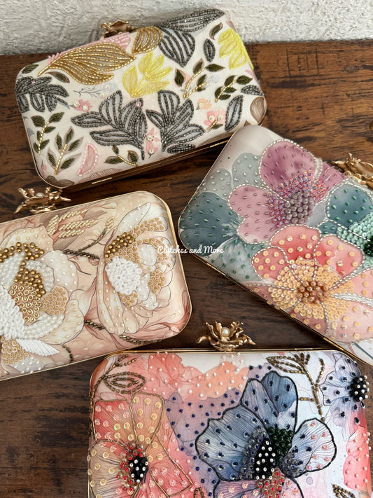 Poppy Red Floral Clutch (Copy)