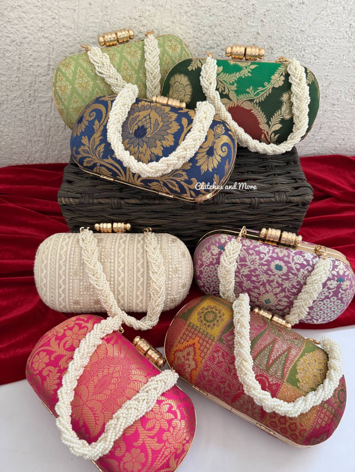 Adaa Banarsi Clutch Lavender