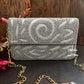 Box Style Flap Bag Silver