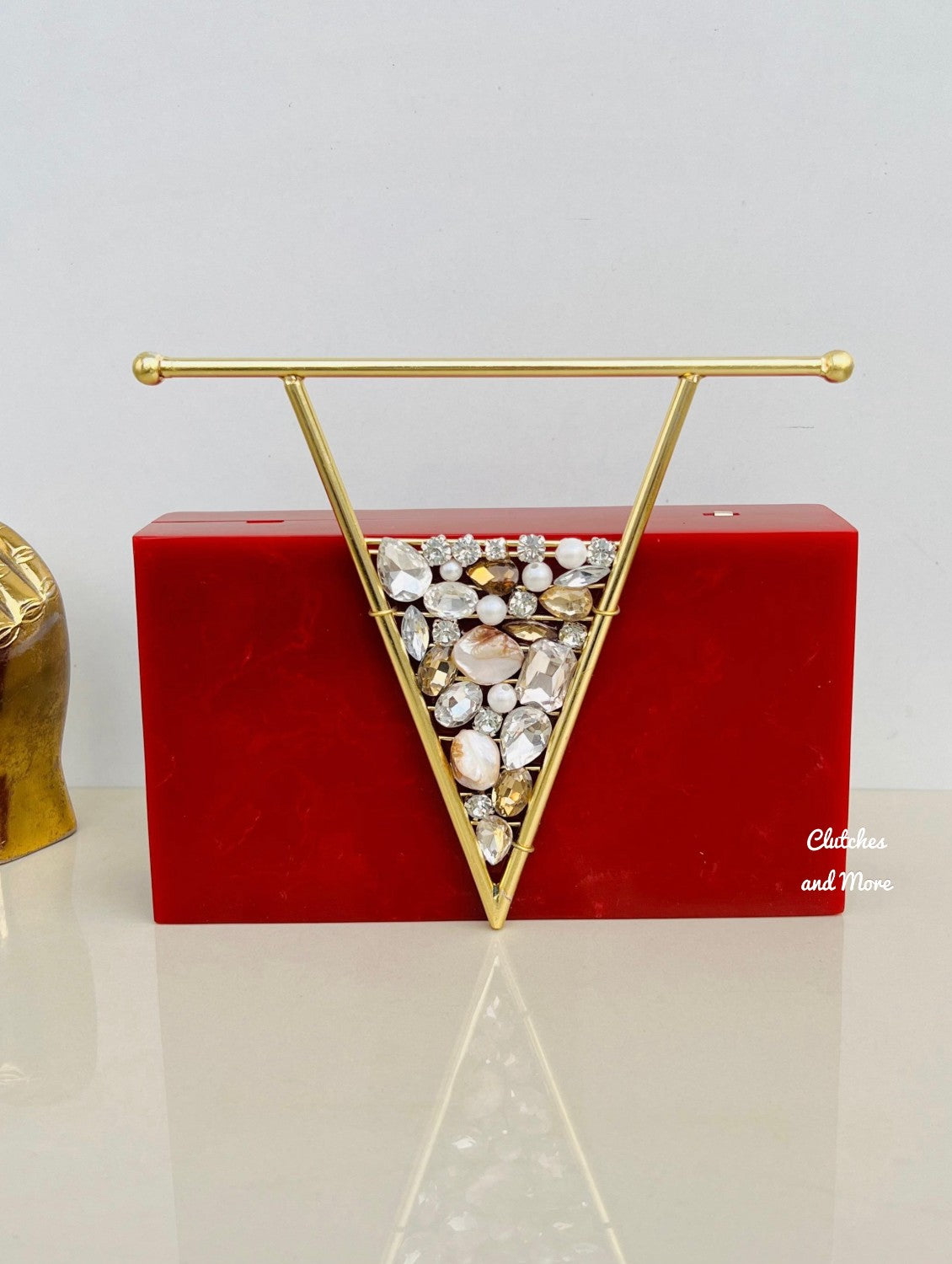 Red Handheld Premium Resin Clutch