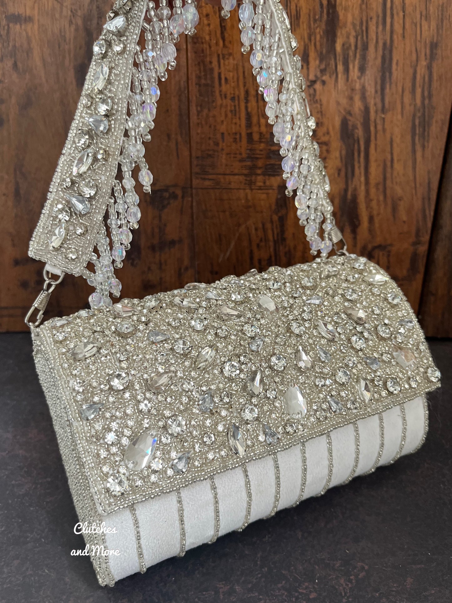 Premium Stone studded White Bag