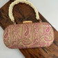 Adaa Banarsi Clutch Pink Green