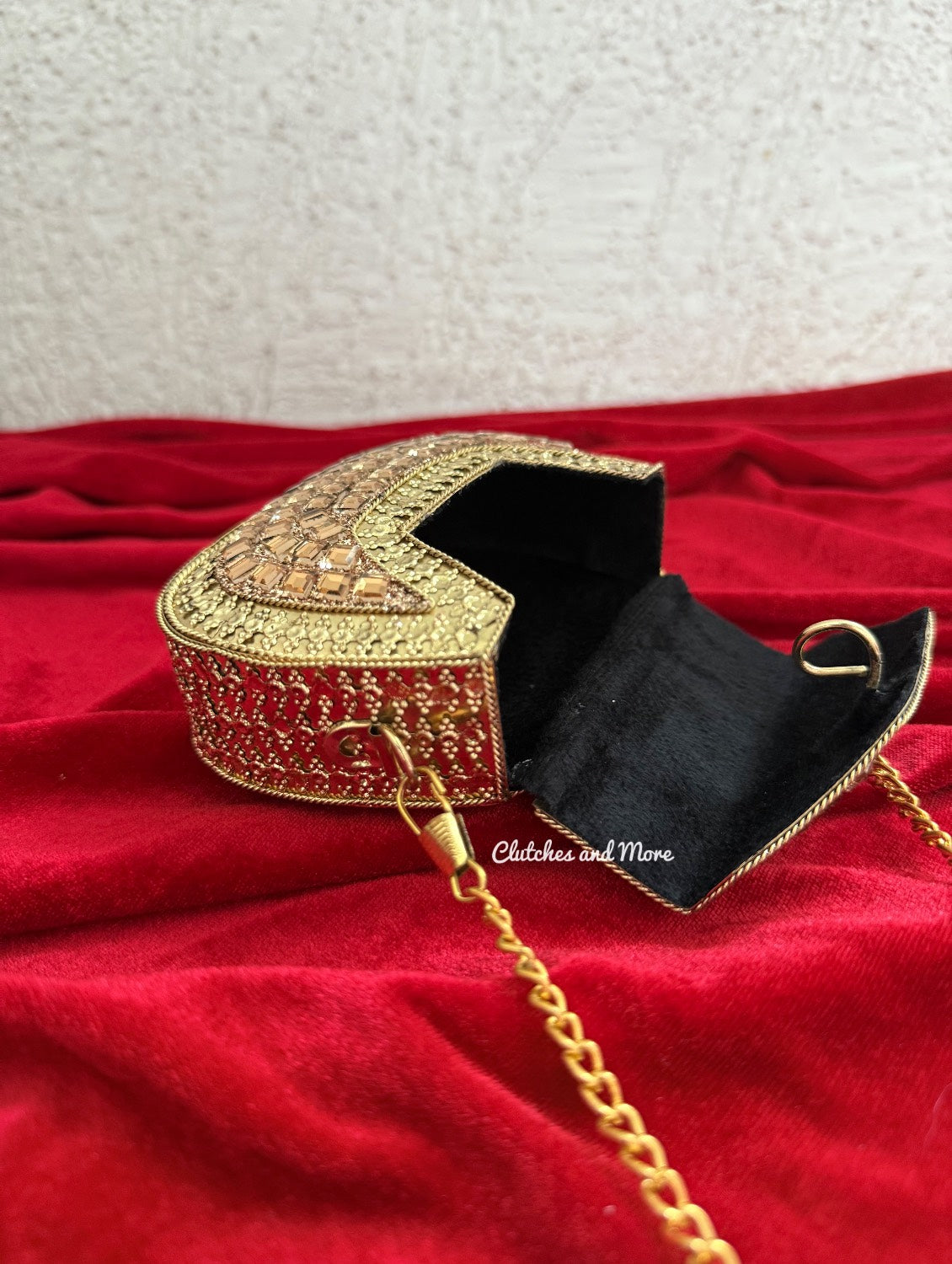 Mirror Brass Clutch Mini Gold