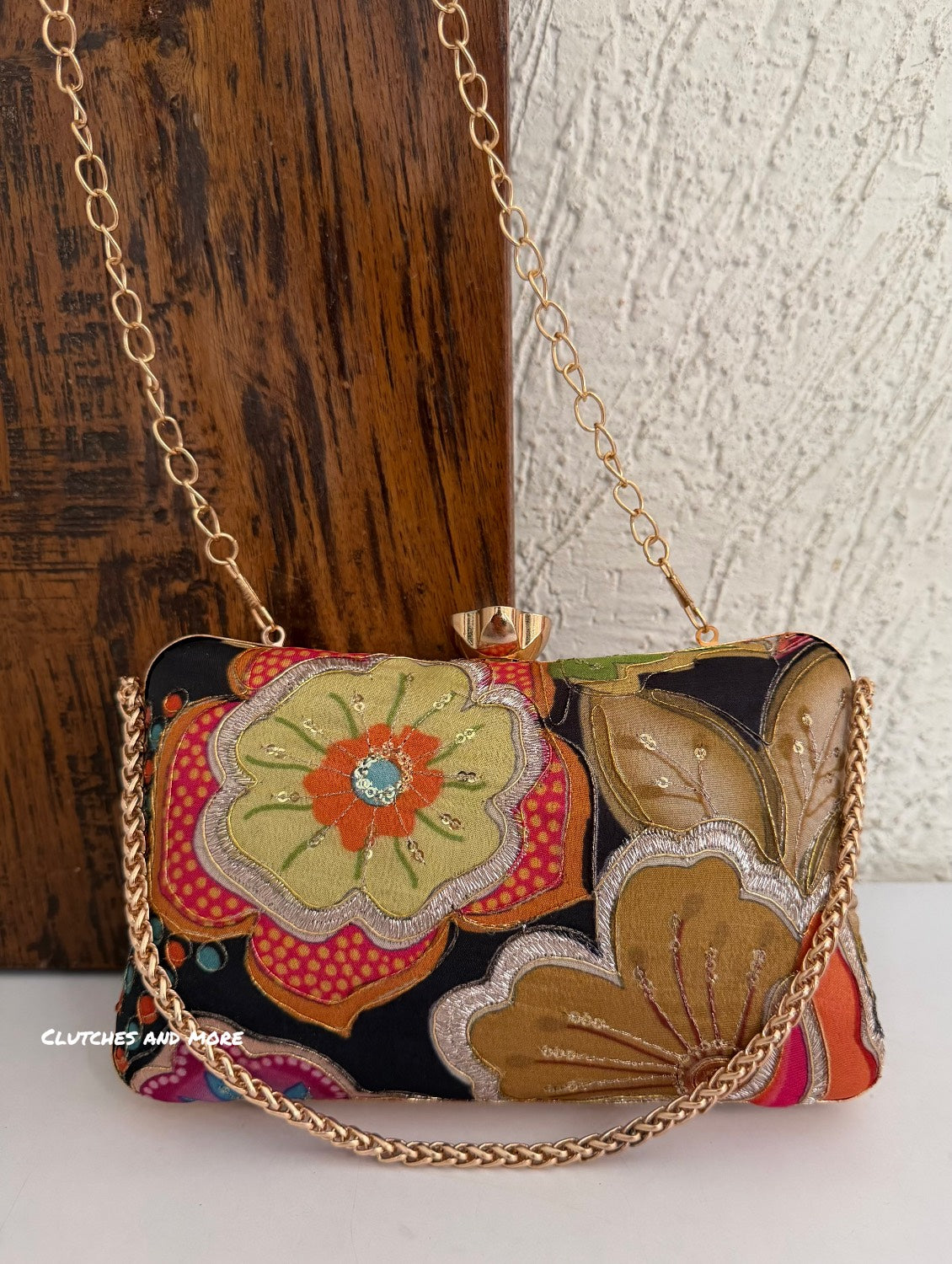 Jasmine Floral Bag Black Multicoloured