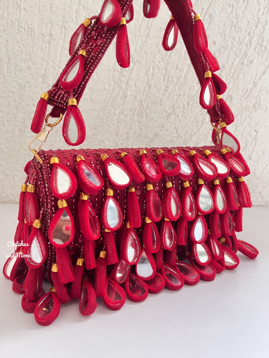 Mirror Flap Bag Deep Red