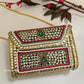 Kasika Kundan Brass Clutch Multicolored