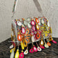 Mirror Flap Bag Multicolored ( White base)