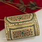 Kasika Kundan Brass Clutch Multicolored