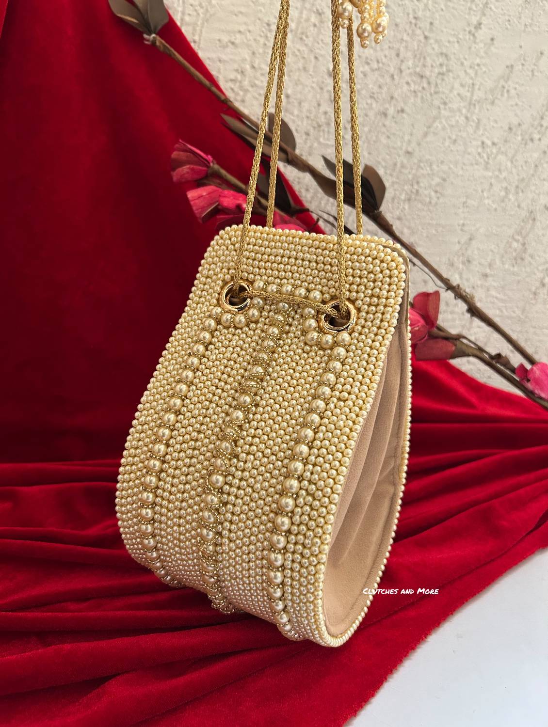 Pearl Droplet Bag Gold