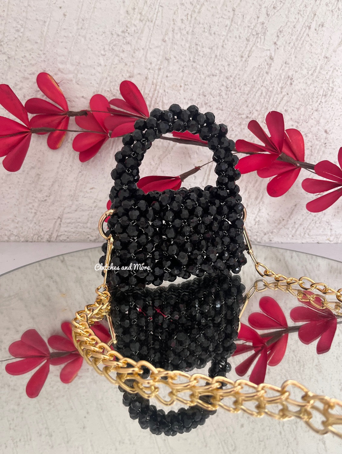 Mini Crystal Sling Black