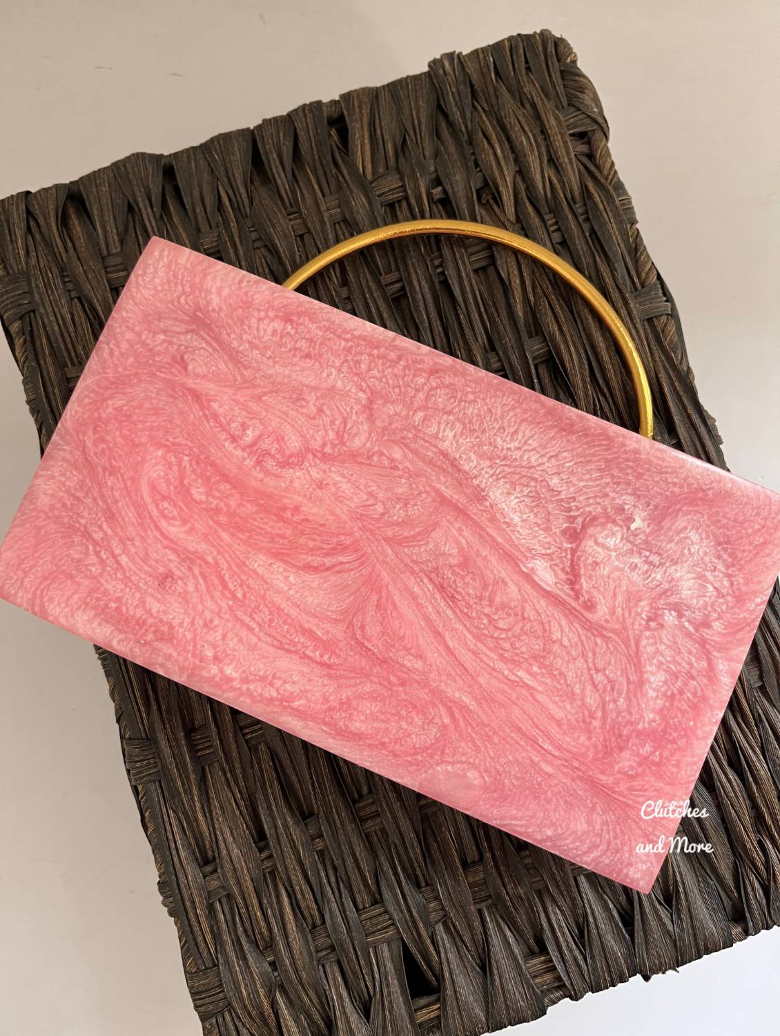 Pink Handheld Clutch