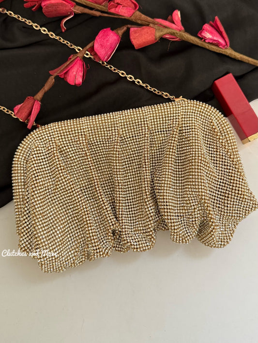 Viral Rhinestone Luxury Bag Holographic Gold