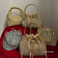 Rhinestone Silver Batua Bag