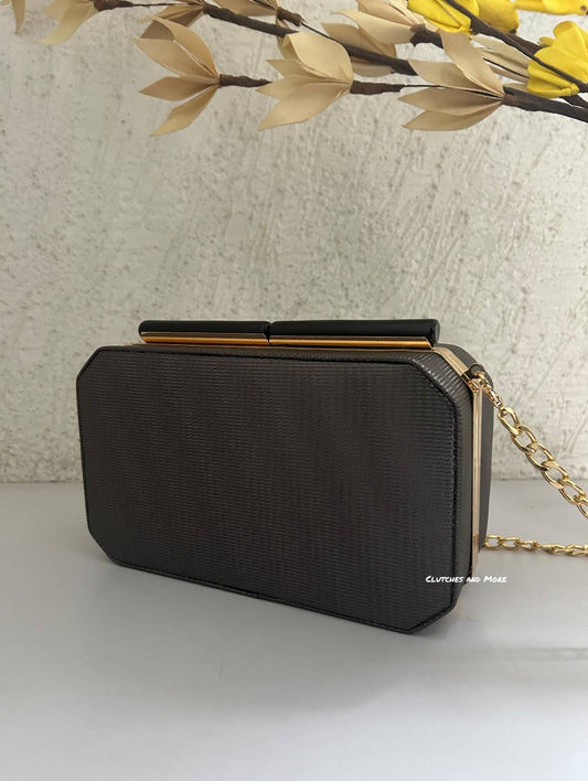 Starlume Box Bag Gunmetal Black