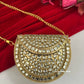 Kasika Kundan Brass Mini Clutch Gold