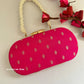 Adaa Banarsi Clutch Hot Pink
