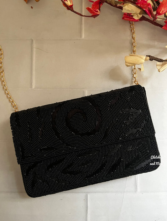 Box Style Flap Bag Black