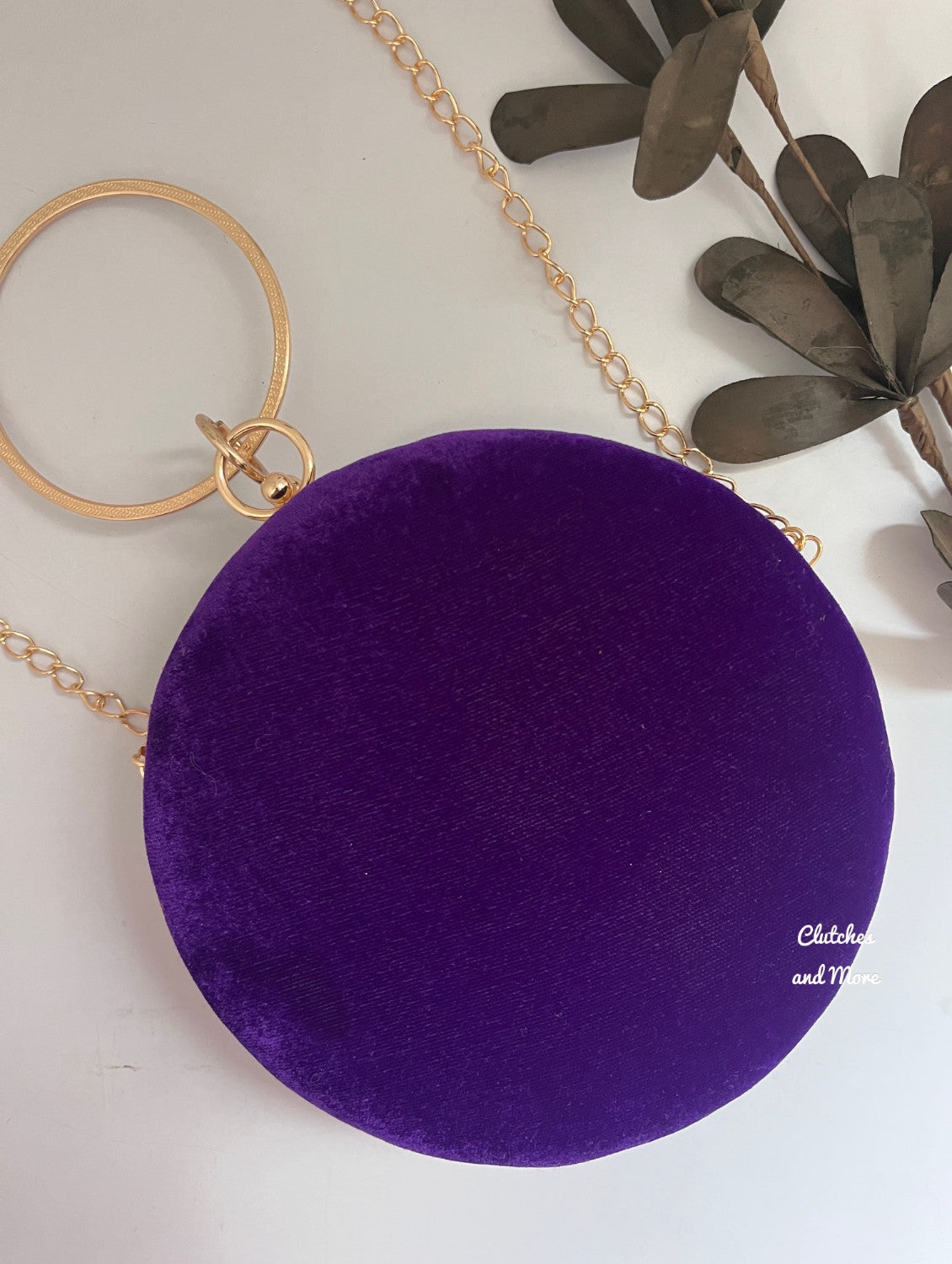 Chakra Purple Round Clutch