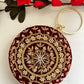 Chakra Maroon Round Clutch