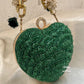 Love Affair Heart Clutch Green