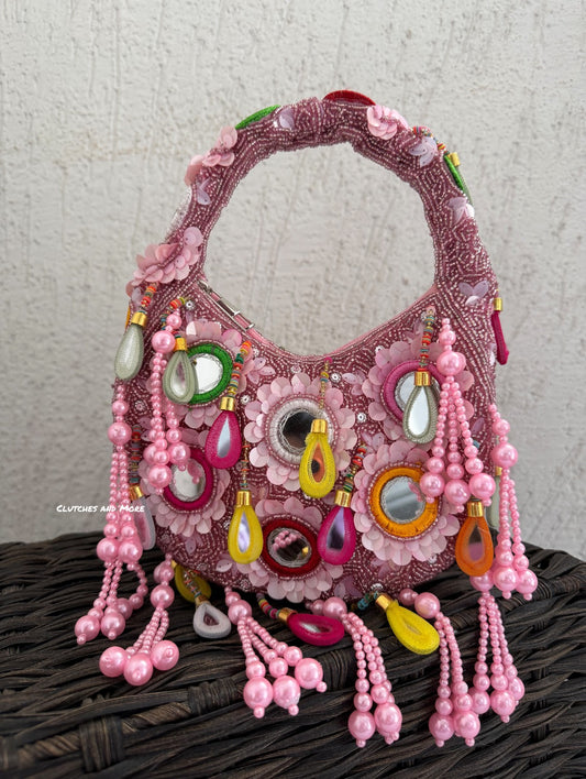 Chandni Mirror Bag Pink (Multicolored)