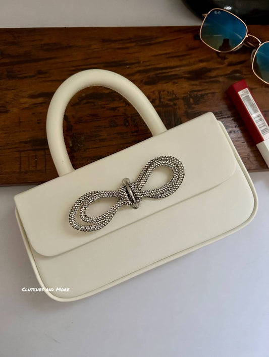 Scarlett Bow Sling bag White