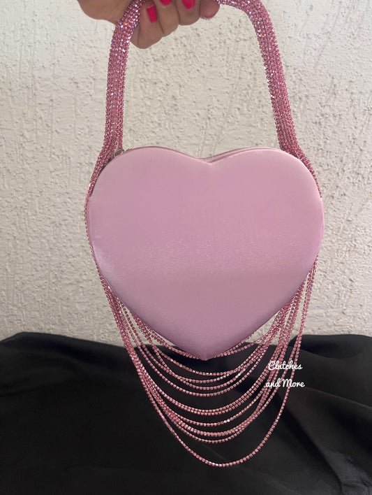 Viral Pink Heart Clutch