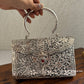 Brass Silver clutch with handle